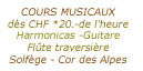 COURS MUSICAUX