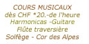 COURS MUSICAUX