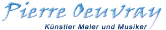Künstler Maler und Musiker, Schweiz, Genf, Pierre Oeuvray, Ölmalerei auf Tuch am Spachtel Messer und Bürste. Er malt seine Vorstellung der Formen, Farben und Lichter. Ebenfalls ist er Musiker Instrumentalist-Solist: Gitarrist, Flötist, Harmoniciste, und Alphornblaser.